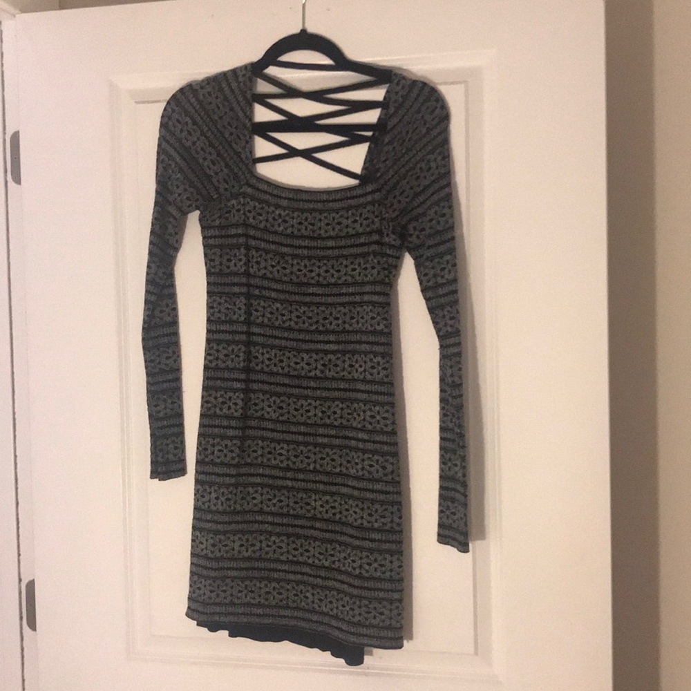 Free people black and grey dress